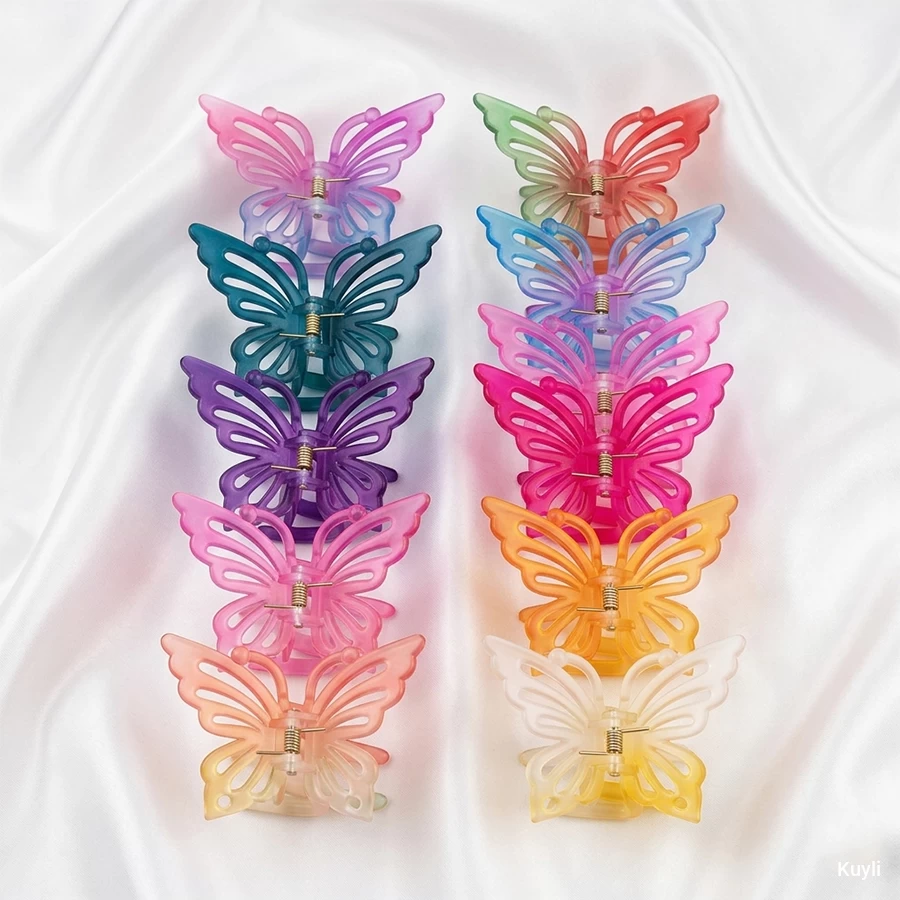 Kuyli Medium ColorPop Butterfly Hair Claw Clips – ₹69/pc [ Any 1]