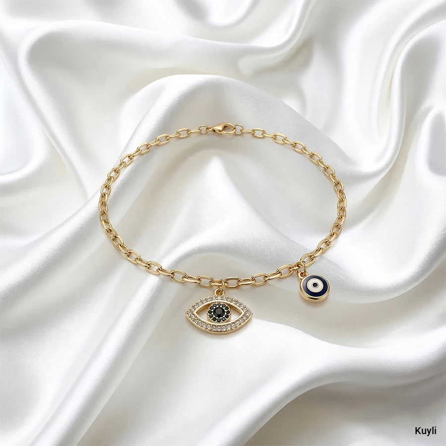 Luxe Crystal Evil Eye Charm Bracelet