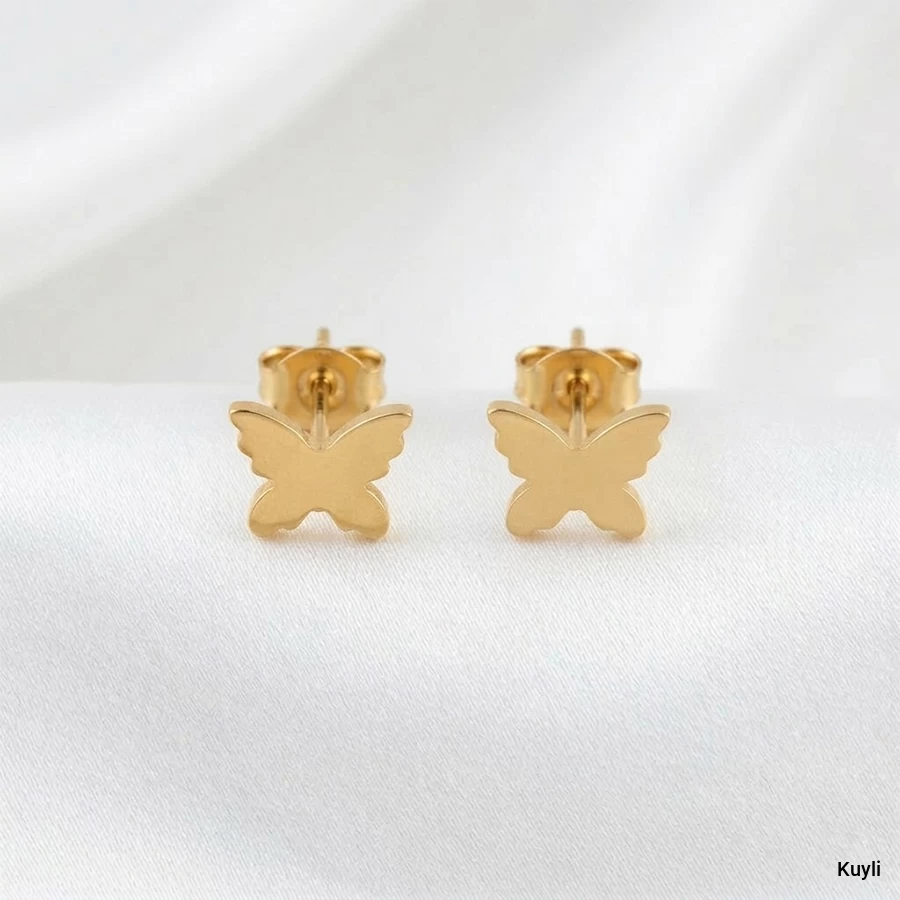 Mini Gold Butterfly Stud