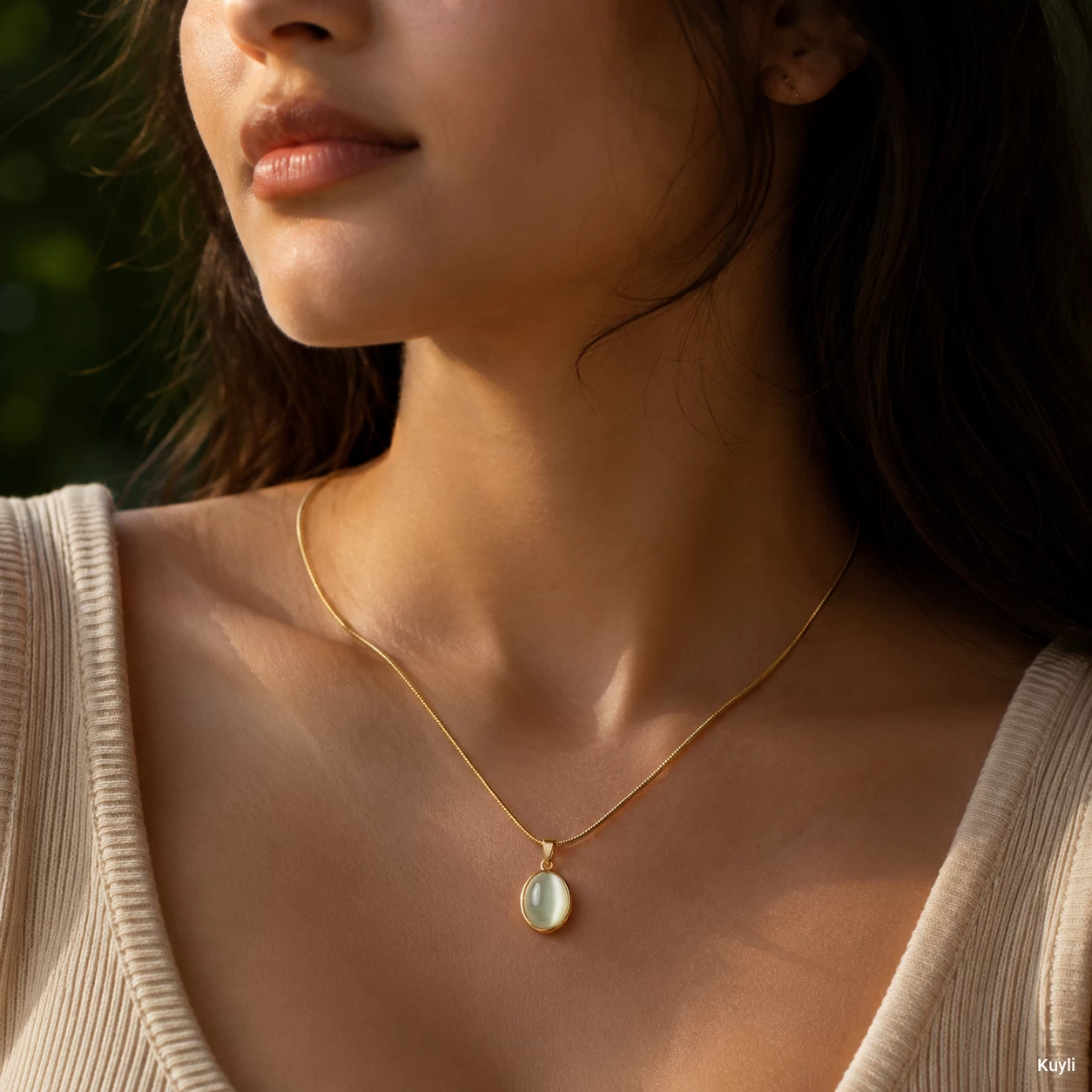 Oval Moonstone Pendant